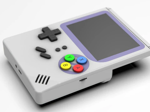 Console de jogos port&aacute;til retr&ocirc; Modelo 3D