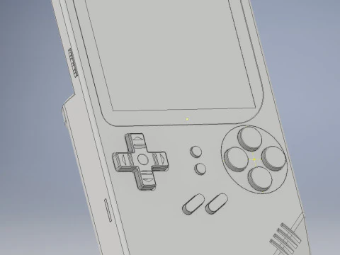 Console de jogos port&aacute;til retr&ocirc; Modelo 3D