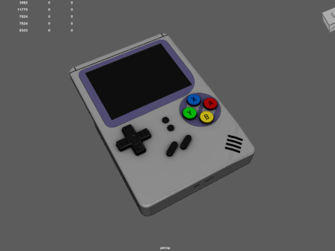Retro Handheld Gaming Console Modelo 3D