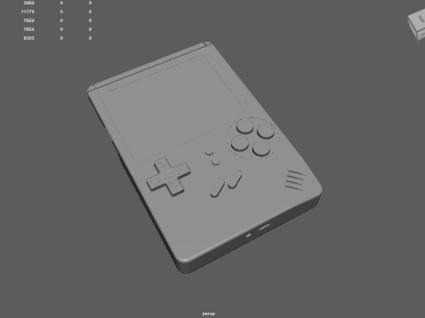 Retro Handheld Gaming Console Modelo 3D