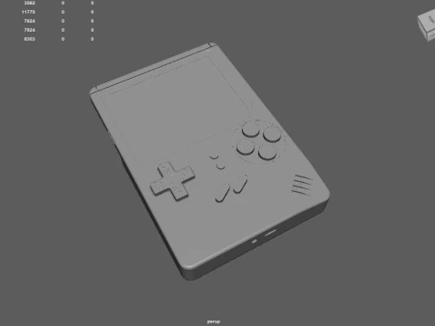 Console de jogos port&aacute;til retr&ocirc; Modelo 3D