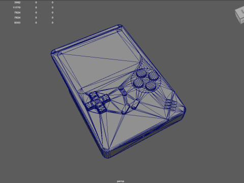 Retro Handheld Gaming Console Modelo 3D