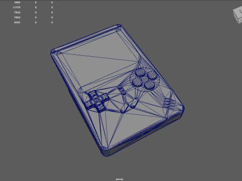 Console de jogos port&aacute;til retr&ocirc; Modelo 3D