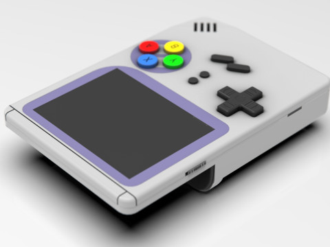 Retro Handheld Gaming Console Modelo 3D