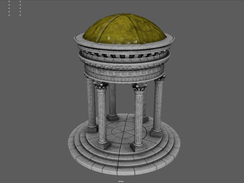 Neoclassical Marble Tholos with Corinthian Columns 3Dモデル