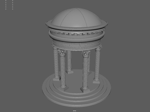 Neoclassical Marble Tholos with Corinthian Columns 3Dモデル