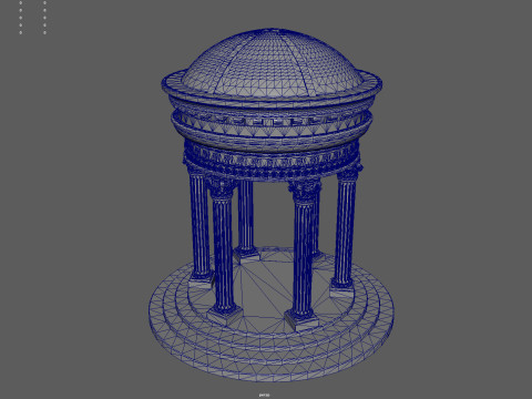 Neoclassical Marble Tholos with Corinthian Columns 3Dモデル