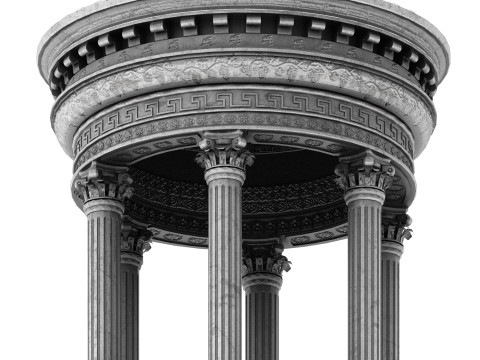 Neoclassical Marble Tholos with Corinthian Columns 3Dモデル