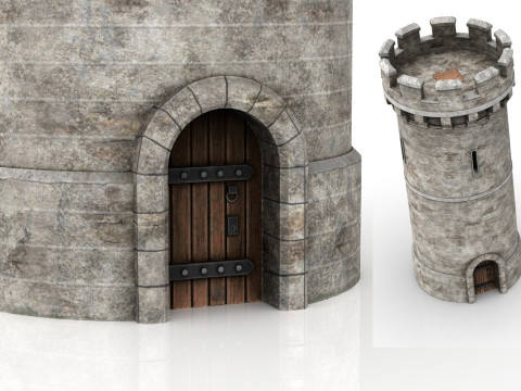 Realistic Medieval Stone Tower 3Dモデル