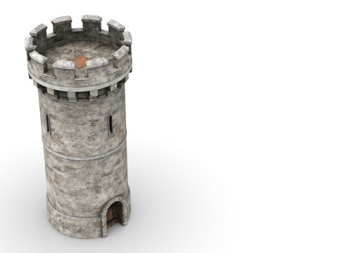 Realistic Medieval Stone Tower 3Dモデル