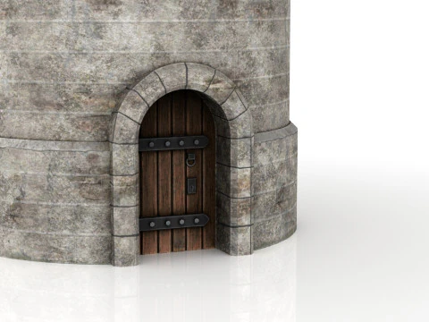 Torre medievale in pietra realistica Modello 3D