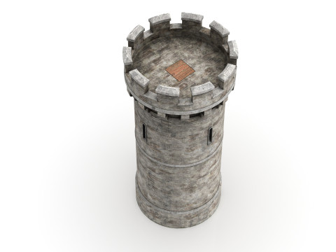 Realistic Medieval Stone Tower 3Dモデル