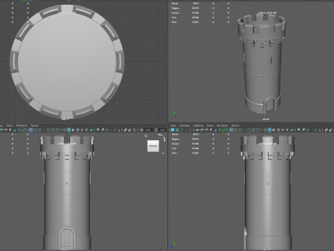 Realistic Medieval Stone Tower 3Dモデル