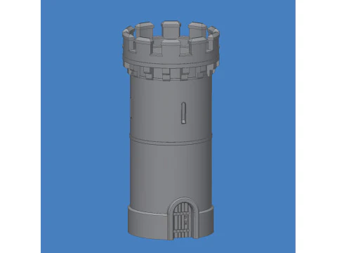 Torre medievale in pietra realistica Modello 3D