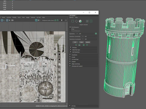 Torre medievale in pietra realistica Modello 3D
