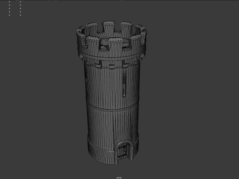 Realistic Medieval Stone Tower 3Dモデル