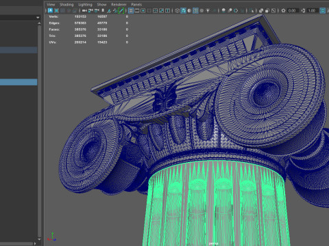 Greek Ionic Full Column Modèle 3D