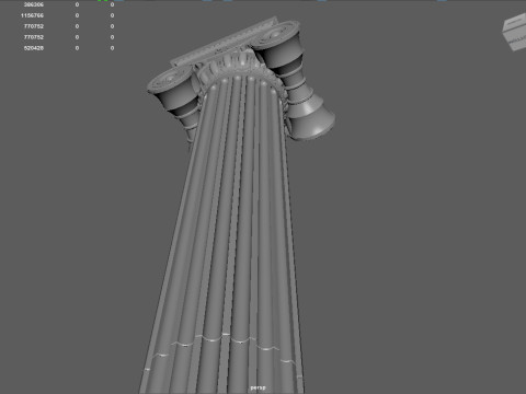 Greek Ionic Full Column Modèle 3D