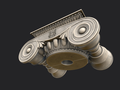 Greek Ionic Full Column Modèle 3D