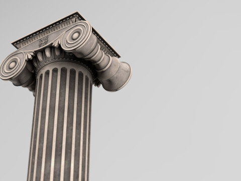 Greek Ionic Full Column Modèle 3D
