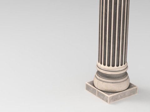 Greek Ionic Full Column Modèle 3D