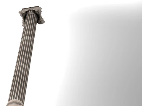 Kolom Penuh Ionik Yunani Model 3D