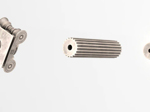 Kolom Penuh Ionik Yunani Model 3D