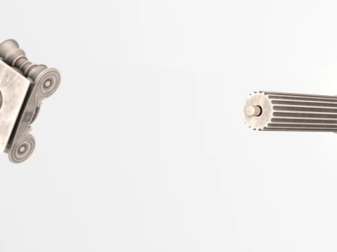 Kolom Penuh Ionik Yunani Model 3D