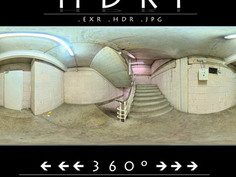 Urban Bunker with Emergency Staircase - HDRI 8K CG Текстури