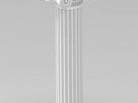 Ionic Elegance Greek Column 3D Printable Model Modelo de impresión 3D
