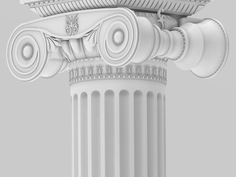 Ionic Elegance Greek Column 3D Printable Model 3D Принт Модель