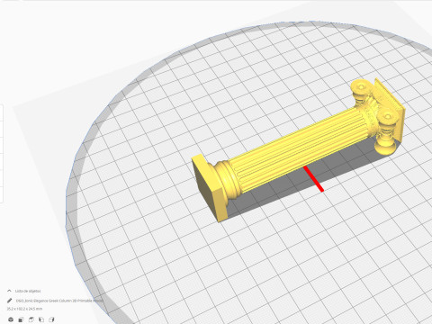 Ionic Elegance Greek Column 3D Printable Model Modelo de impresión 3D