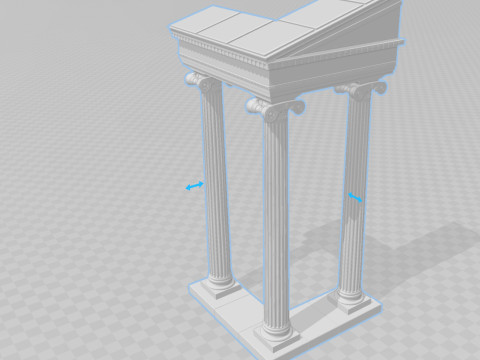 Ancient Ionic Columns Ruins - 3D Printable Model 3Dプリントモデル