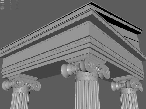 Ancient Ionic Columns Ruins - 3D Printable Model 3Dプリントモデル