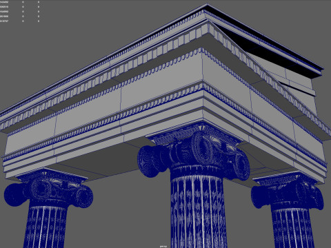 Ancient Ionic Columns Ruins - 3D Printable Model 3Dプリントモデル