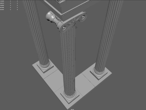 Ancient Ionic Columns Ruins - 3D Printable Model 3Dプリントモデル