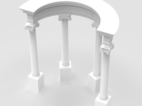Neoclassical Circular Pavilion 3D Принт Модель