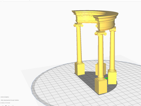 Neoclassical Circular Pavilion 3D Print Model