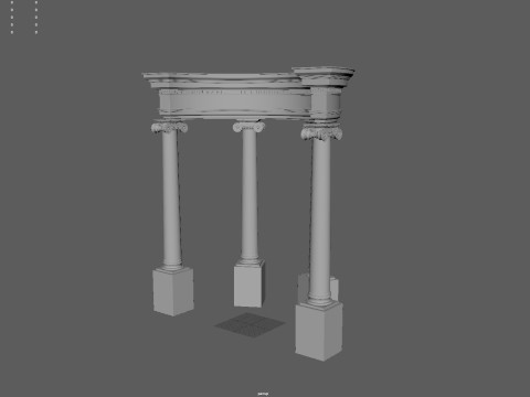 Neoclassical Circular Pavilion 3D Print Model