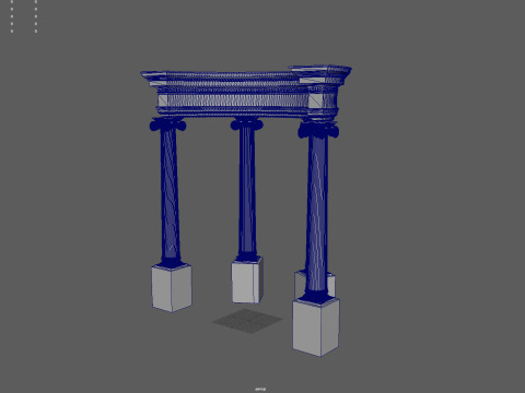 Neoclassical Circular Pavilion 3D Print Model