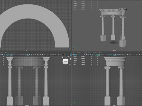 Neoclassical Circular Pavilion 3D Print Model