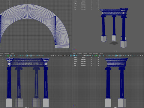 Neoclassical Circular Pavilion 3D Print Model