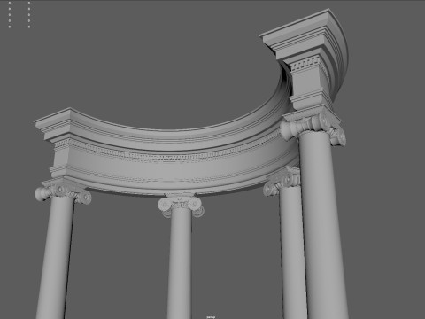 Neoclassical Circular Pavilion 3D Print Model