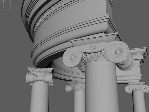 Pavillon circulaire n&eacute;oclassique Modèles 3D en vedette