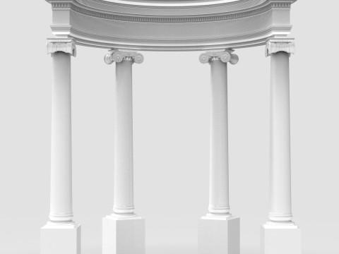 Neoclassical Circular Pavilion 3D Print Model