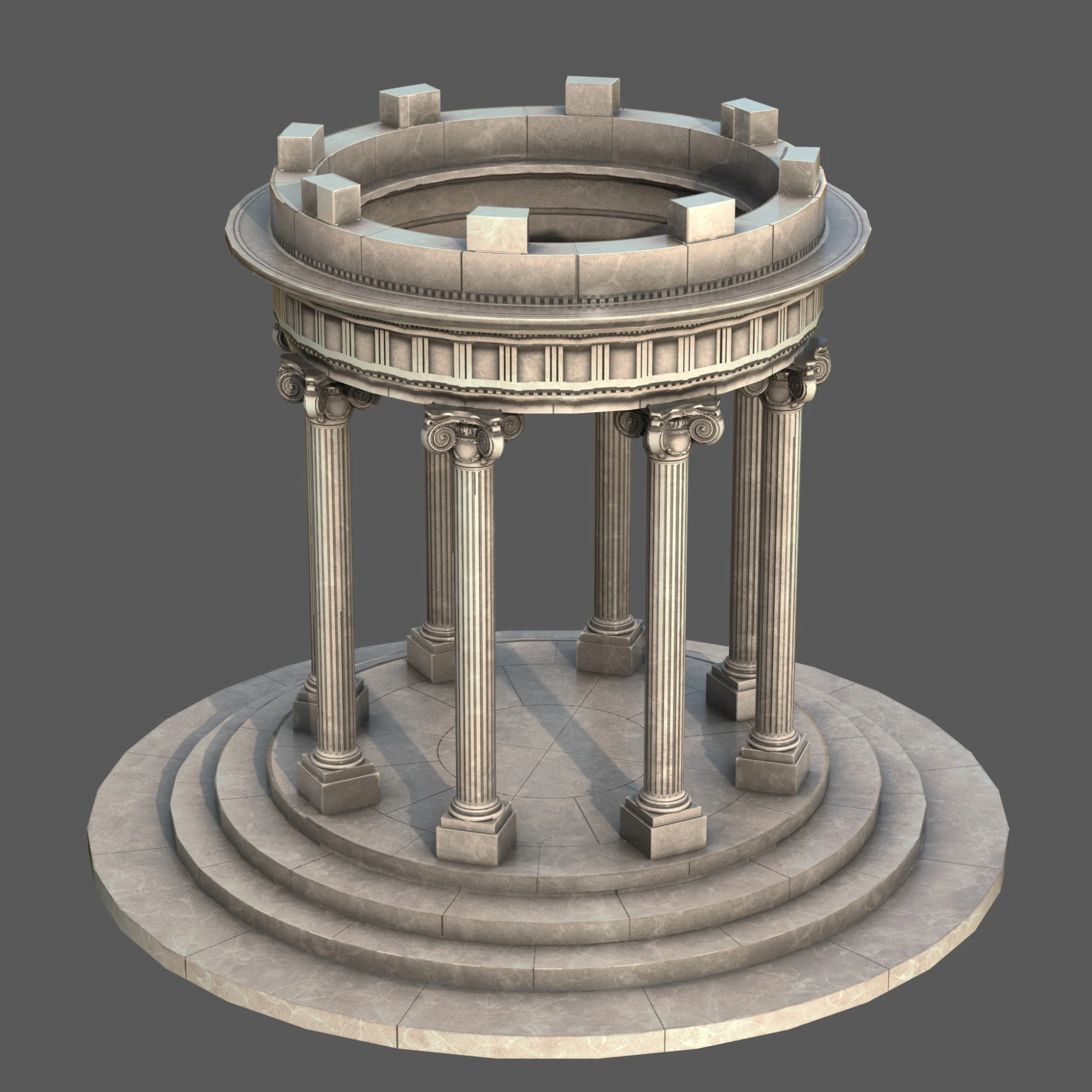 Garden Rotunda LP 3D Model .c4d .max .obj .3ds .fbx .stl .blend 