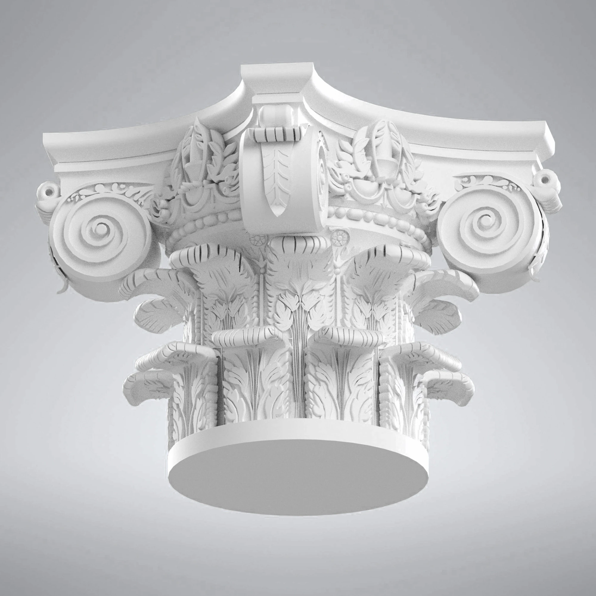 Corinthian Capital Ultra Realistic for Architecture 3D print model 3D Print Model .c4d .max .obj .3ds .fbx .stl .blend