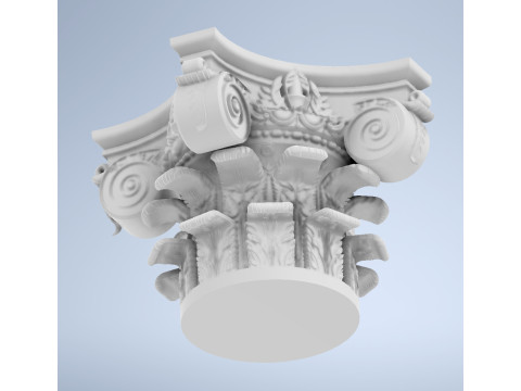 Corinthian Capital Ultra Realistic for Architecture 3D print model 3D प्रिंट मॉडल