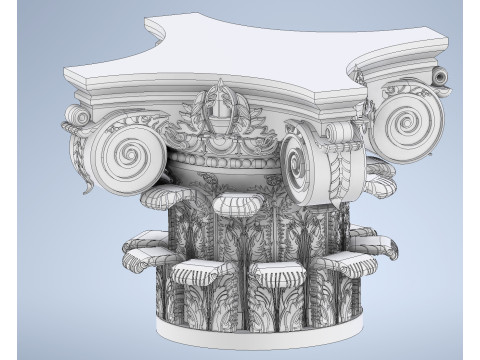Corinthian Capital Ultra Realistic for Architecture 3D print model 3D प्रिंट मॉडल
