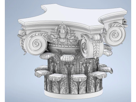 Corinthian Capital Ultra Realistic for Architecture 3D print model 3D Print Model